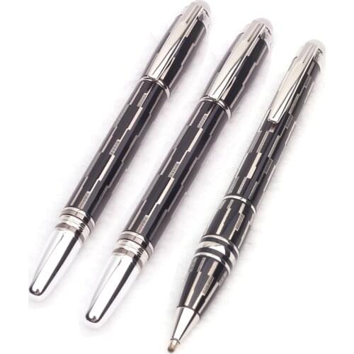 Luxury MB Mysterious Black Ballpoint Pen with Diamond Business Rollerball Fountain Pens Stationery Gift