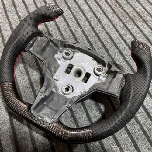 Real Carbon Fiber Pilot Shape Steering Wheel Leather customized High Quality For Tesla Model 3 2017 2018 2019 2020 2021