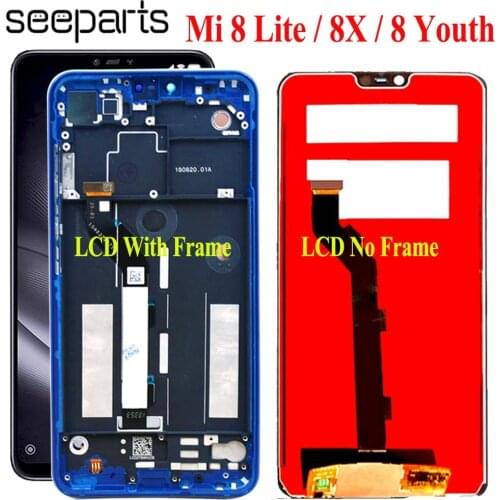 Super Amoled For XiaoMi Mi 8 lite mi8 Youth LCD Display and Touch Screen Digitizer Assembly Replacement Mi8 lite LCD