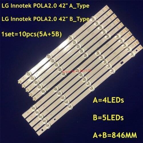 50PCS LED Backlight Strip For LG INNOTEK POLA2.0 42" TV T420HVN05.0 T420HVN05.2 42LN5758 42LN5406-ZA 42ln5460 42LN5750 42LN575S
