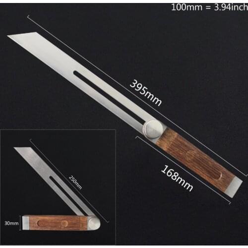 2021 New Angle Rulers Gauges Tri Square Sliding T-Bevel Wooden Handle Level MeasuringTool