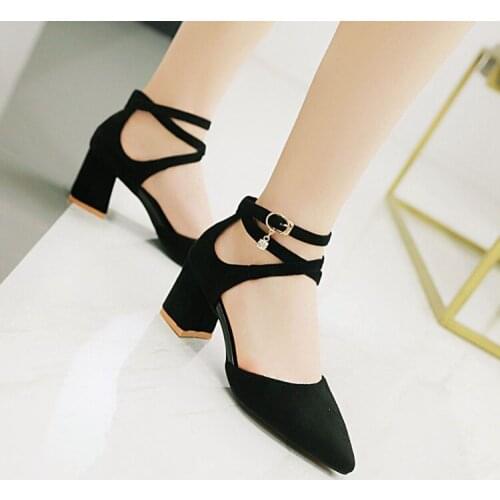 Big Size 11 12 13 14 ladies high heels women shoes woman pumps Package toes Cingulate Shallow mouth Thick with Single shoes