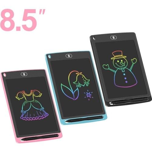 LCD Writing Tablet Electronic Handwriting Doodle Board Colorful 8.5" Screen Scribble Graphics Drawing Pad for Kids Ages 3+ Gold