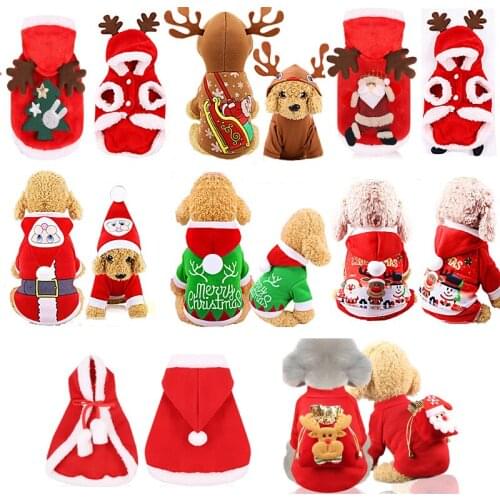 Dog Cat Clothes Halloween Costume for Small Large Dogs Cats Cosplay Hoodies Coat Chihuahua Winter Warm Dog Pet Jacket Christmas