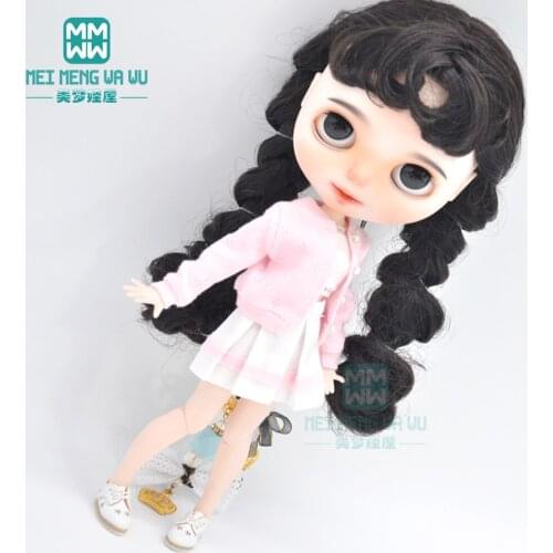 1pcs Blyth Doll Clothes fashion Cardigan Three Piece Set for Blyth Azone OB23 OB24 1/6 doll accessories