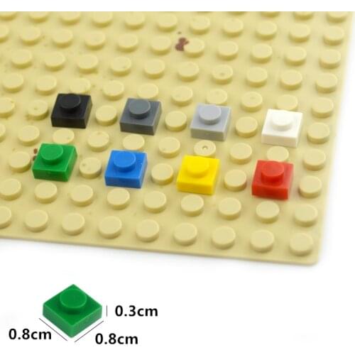 300pcs/lot DIY Bricks Building Blocks Thin 1x1 Dot Educational Assemblage Construction Toy for Kids Size Compatible With leduo