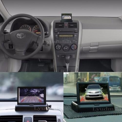 4.3 inch Foldable Car Rear View Monitor Reversing Color LCD TFT Display Screen For Vehicle Backup Rearview Camera NTSC/PAL