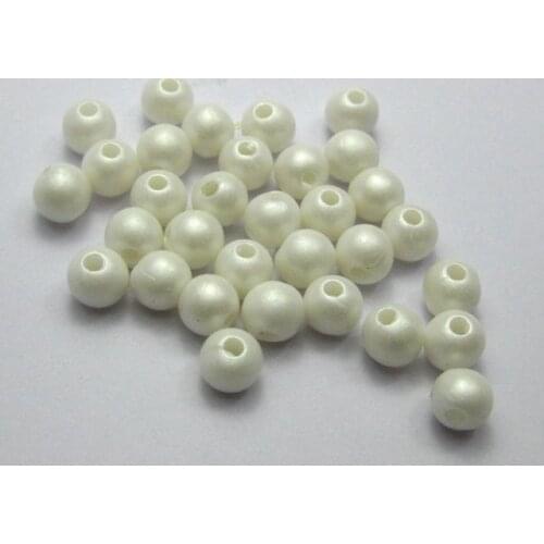 500 Matte White Acrylic Pearl Round Beads Imitation Pearl 6mm
