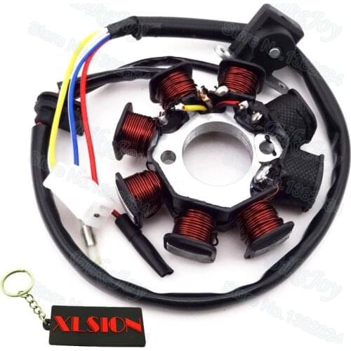 8 Coils AC Magneto Stator For GY6 49cc 50cc Moped Scooter Sunl Roketa Vespa ATV Quad Go Kart Buggy Motorcycle Motocross