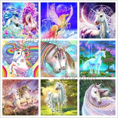 Cartoon Unicorn 5D Diamond Painting Full Square/round Diamond Embroidery Cute Animals Wall Art Cross Stitch Home Decoration Gift