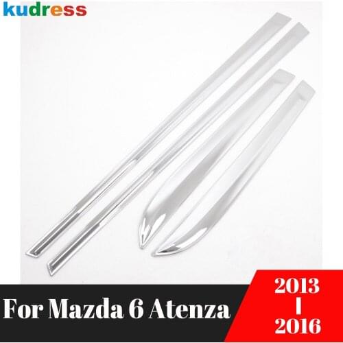 For Mazda 6 M6 Atenza 2013 2014 2015 2016 ABS Chrome Side Door Body Trim Decoration Molding Garnish Strips Car Styling 4pcs/set