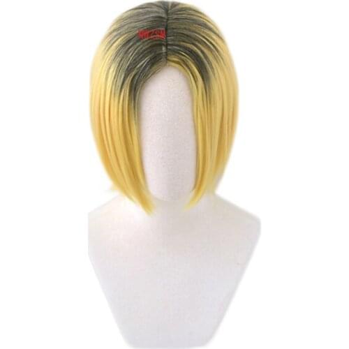 Haikyuu!! Nekoma Kenma Kozume Short Wig Cosplay Costume Heat Resistant Synthetic Hair Haikiyu Carnival Party Wigs