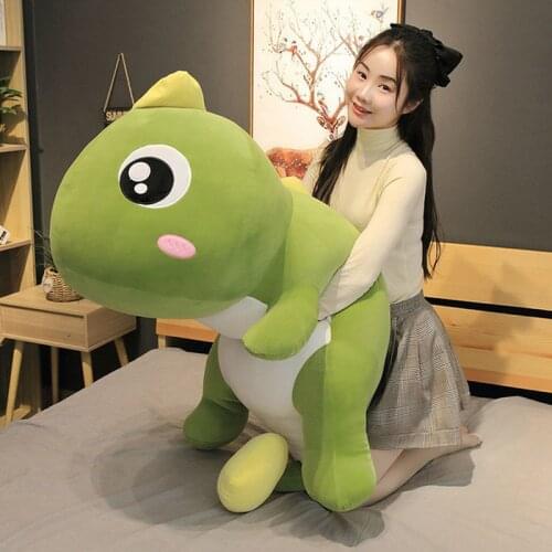 60-130CM Big Size Long Lovely Dinosaur Plush Toy Soft Cartoon Animal Dinosaur Stuffed Doll Pillow for Kids Girl Birthday Gift