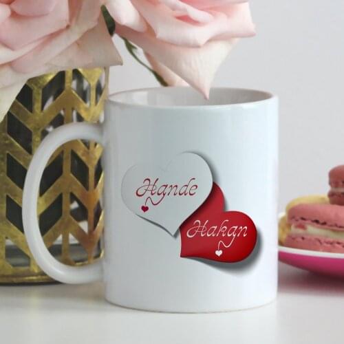 Personalized Valentines Day Design White Mug Cup-26