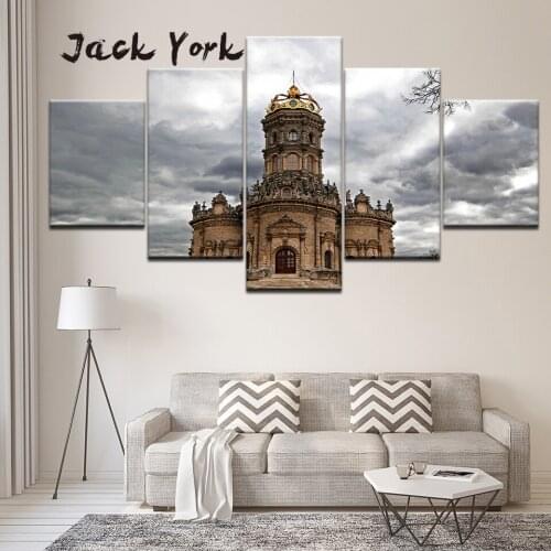 Canvas Painting Ancient roman architecture Basilica 5 Pieces Wall Art Painting Modular Wallpapers Poster Print Home Decor