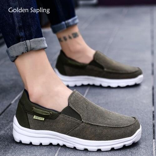 Golden Sapling Classic Men Loafers Breathable Mens Casual Shoes Comfortable Slip on Leisure Footwear Retro Fashion Driving Shoe