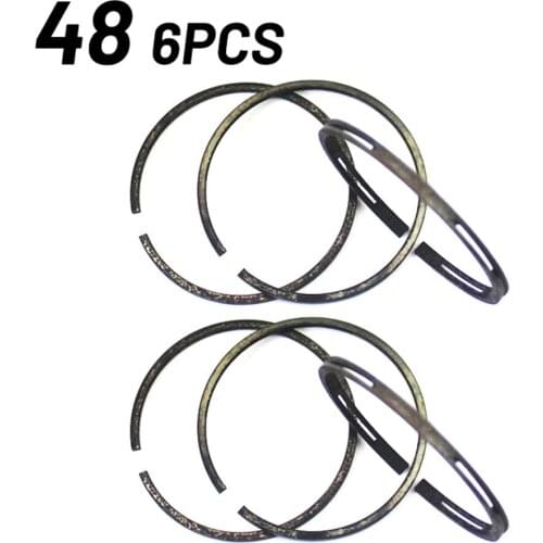 6 Pcs Piston Ring Kit Oil Ring Air Pump Parts 50, 49, 51 For Air Compressor Power Tools Replacement Accessories