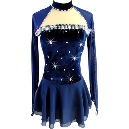 LIUHUO Custom Figure skating Apparel Competition Leotards Long sleeves Gymnastics leotards Performance Figure Skating Dress
