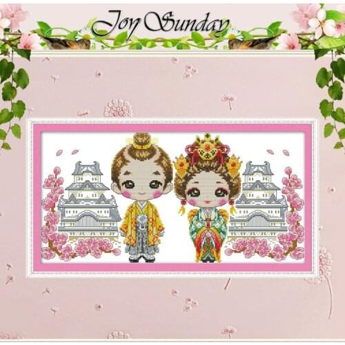 The Beauty of Kimono Patterns Counted Cross Stitch DIY 11 14CT Cross Stitch Set Chinese Cross-stitch Kits Embroidery Needlework
