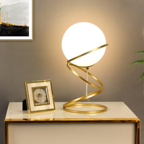 Bedroom table lamp American style light luxury simple modern Nordic style household table lamp
