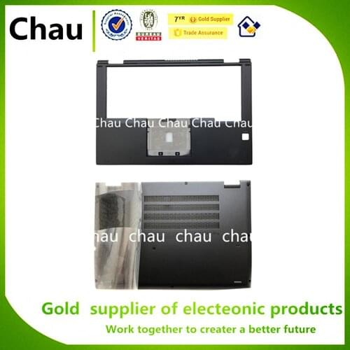 New For Lenovo ThinkPad Yoga 370 Upper Case Palmrest Cover 01HY213 AM1SK000160 & Base Cover Bottom Lower Case 01HY216 Black