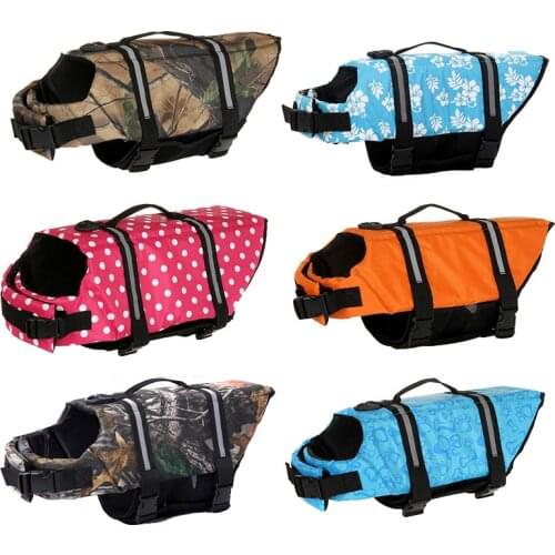CLIMBER Dog Life Jacket Pet Saver Life Vest Swimming Preserver Dog Puppy Swimwear Surfing Swimming Vest Reflective Stripes