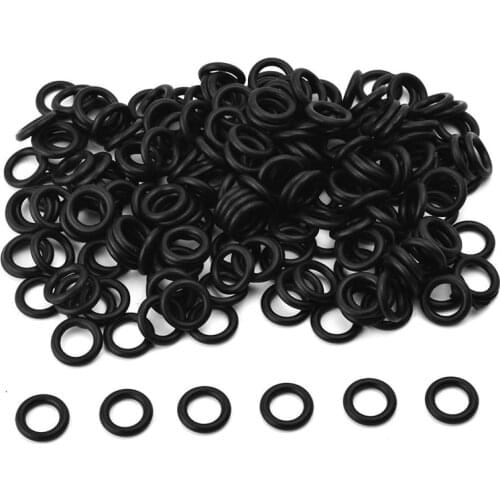 100pcs Damping O-Rings Needle Rubber Grommet Elastic Tattoo Supplies Shock Absorption Round Soft Accessory Black