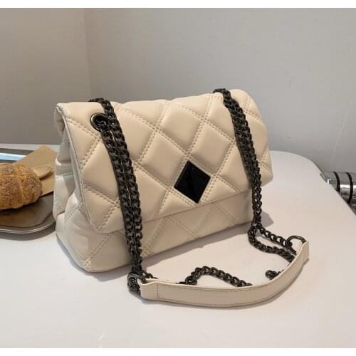 Vintage PU Leather Crossbody Bags For Women 2021 Fashion Brand Shoulder Handbags And Purses Female Summer Travel Black Hand Bag