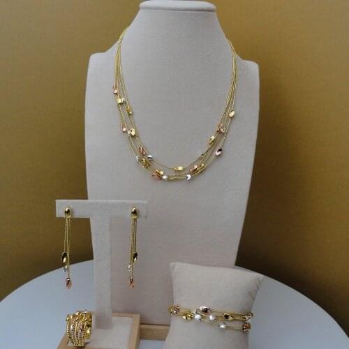 Yuminglai Fashion Dubai Jewelry African New Design Ladies Jewelry Sets FHK5835