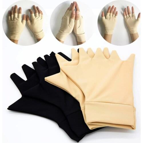 1 Pair Compression Arthritis Gloves Wrist Support Nylon Joint Pain Relief Hand Brace Women Men Therapy Wristband