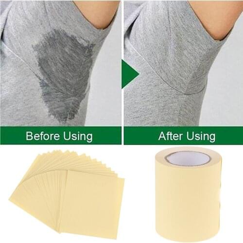 1Roll /20 Sheets Disposable Armpit Prevent Sweat Pads Transparent Underarm Dry Dry Antiperspirant Sticker Keep Dry Sticker