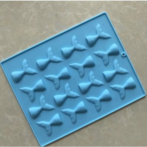 16 hole Fish tail silicone chocolate mould Insert diy cake decoration molds