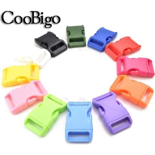 5pcs Colorful 3/4"(20mm) Contoured Side Release Buckles Paracord Bracelets Project Pets Collar Belt Backpack Strap Accessories