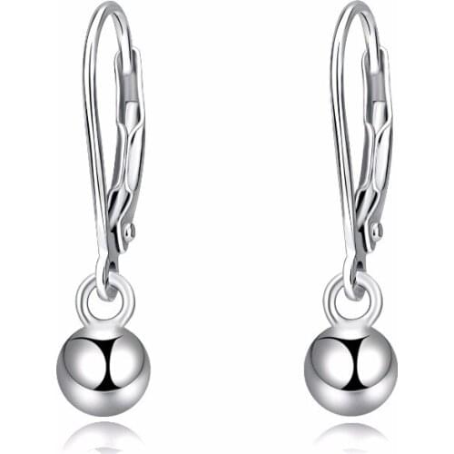 AOBOCO 100% 925 Sterling Silver Drop Earrings Sweet Cute Pendant Earrings Fashion Jewelry For Women Drop Earrings Trendy Jewelry