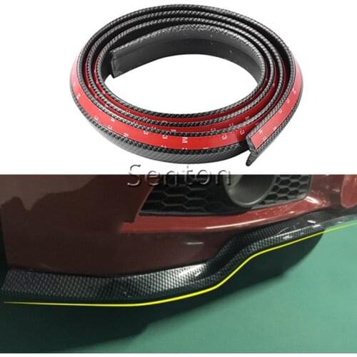 Car Carbon Fiber Front lip 2.5M For Peugeot 307 206 308 407 301 207 2008 3008 508 406 208 For Citroen C4 C5 C3 C2 Accessories