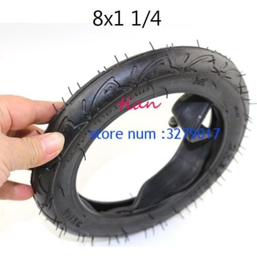 Free shipping 8 Inch 8X1 1/4 Scooter Tire & Inner Tube Set Bent Valve Suits A-Folding Bike Electric / Gas Scooter Tyre
