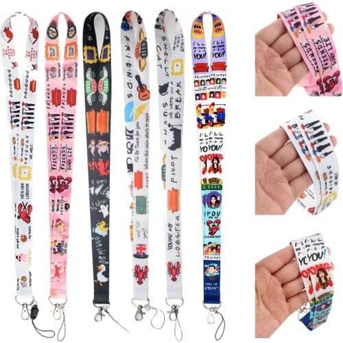ER182 TV Show Friends Cartoon Key Chain Lanyard Gifts For Child Students Friends Phone USB Badge Holder Necklace