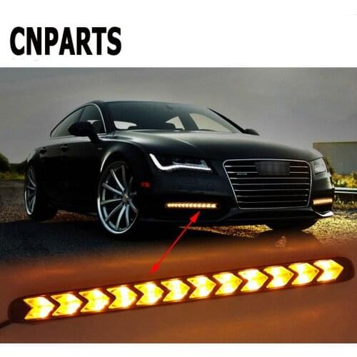 CNPARTS 2PCS For Skoda Octavia A5 A7 2 Fabia Yeti BMW E60 F30 X5 E53 Inifiniti Car LED DRL Fog Lamp Turn Signals Yellow Steering