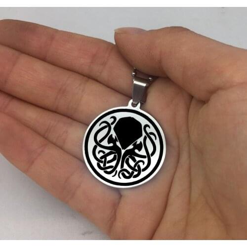 Cthulhu Symbol Pendant Necklace Newest Retro Disc Charm Necklace Jewelry for Drop Shipping YP6990
