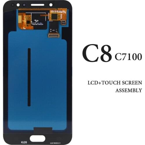 No Dead Pixel Display For Samsung C8 LCD Screen OEM For Sam Galaxy C8 C7100 C710 Touch Screen Assembly Digitizer No Frame