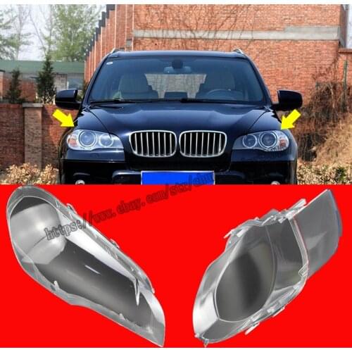 For BMW X5 E70 2008-213 Headlight Lens Lamp Cover Headlamp Shade Right/Left 2pcs high quality Car modification accessories