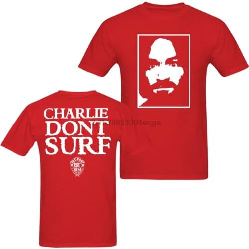 Double Side Charles Manson Charlie DonT Surf As Worn Axl Rose 90S Vintage T-Shirt Men And Women Tee Big Size S-Xxxl Unisex Tees
