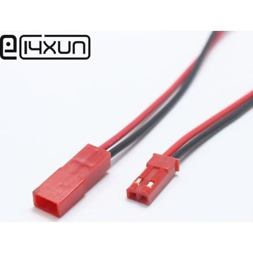 Hot Sale,10 Pairs 200mm(100mm Male+100mm Female) JST Connector Plug Cable Male+Female for RC Battery Free shipping