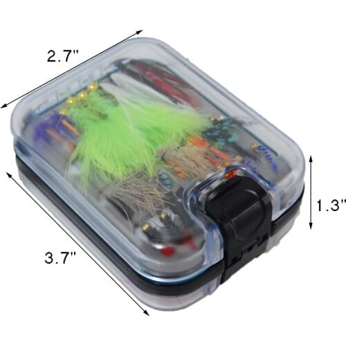 Hyaena 62pcs/box Insect Fly Fishing Lure Artificial Bait Feather For Fly Fishing Hooks Carp Fish Lure Water Surface