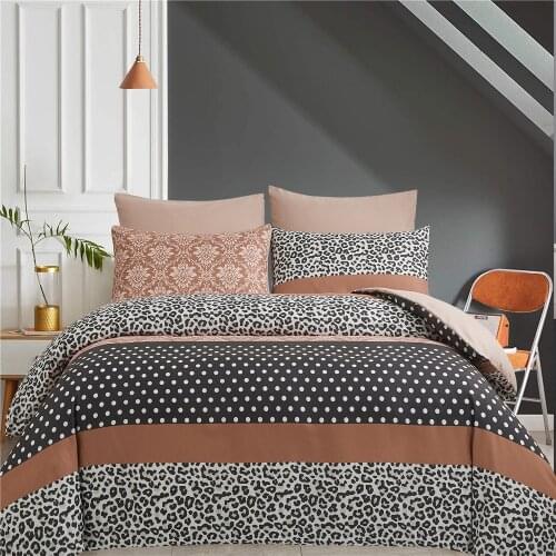Bohemian Style Bedding Set 150×210 240x220 Nordic Leopard Duvet Cover Pillowcases Polyester Bedroom All-Season Available