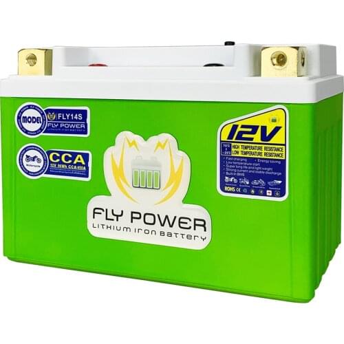 14S 12V 8Ah CCA 480A Lithium FLY POWER Motorcycle Starter Battery LiFePO4 Scooter Engine Motor Starter Phosphate Low Temperature