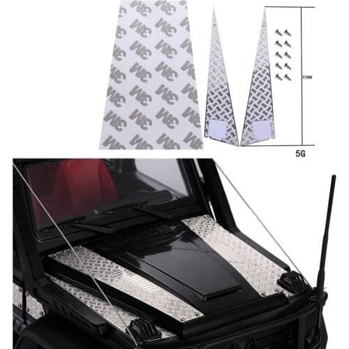 Metal Anti-skid Plate Board Car Hood Sticker Decoration For 1/12 G500 Simulation RC Car Parts