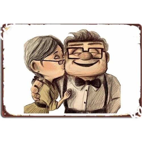 Carl And Ellie Metal Sign Plaques Club Bar Cinema Living Room Designing Tin Sign Poster