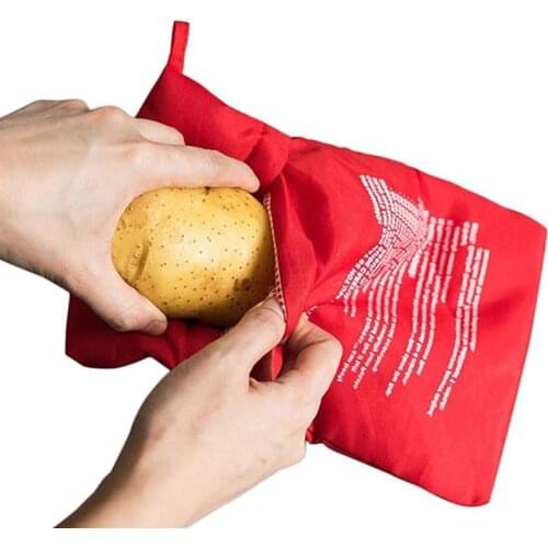 Washable Potato Cooker Bag Steam Pocket Microwave Baking Potatoes Bag Kitchen Gadgets Baking Tool