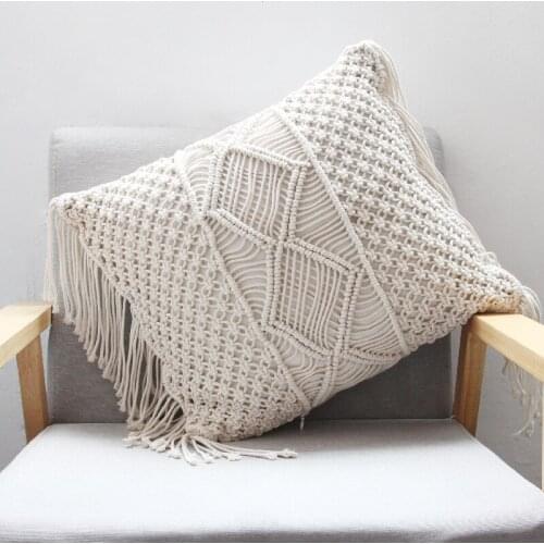 45cm x 45cm Pillow Cushion Cover Cotton thread hand-woven linen Cover Car Home Decoration Sofa Bed Decor Bohemia Pillowcase